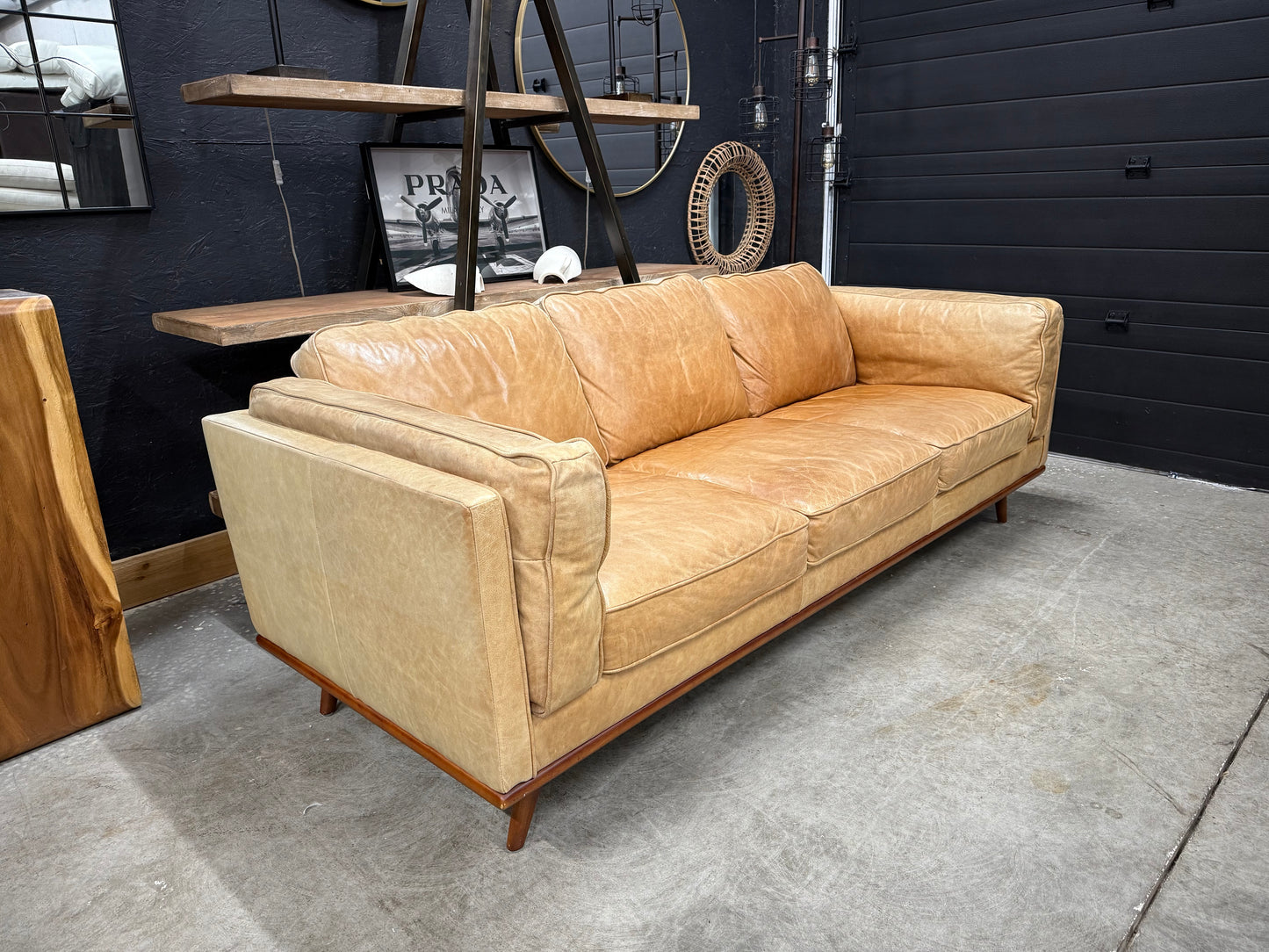 Article 100% Genuine Distressed Leather Sofa