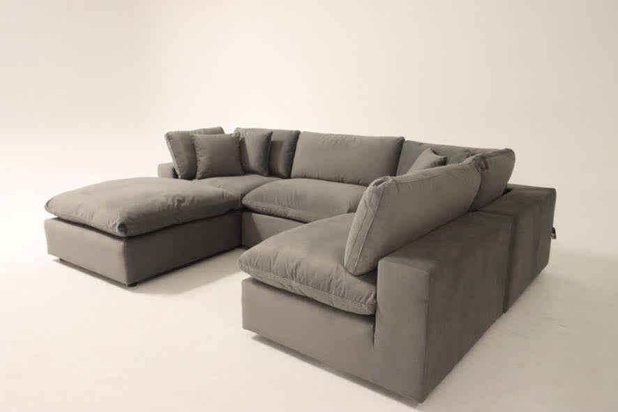 Dark Grey 5 Piece Cloud Couch