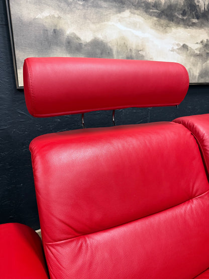 Stressless Ekornes Rocking Genuine Leather Sofa