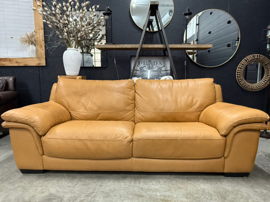 Natuzzi Grain Leather Sofa Set