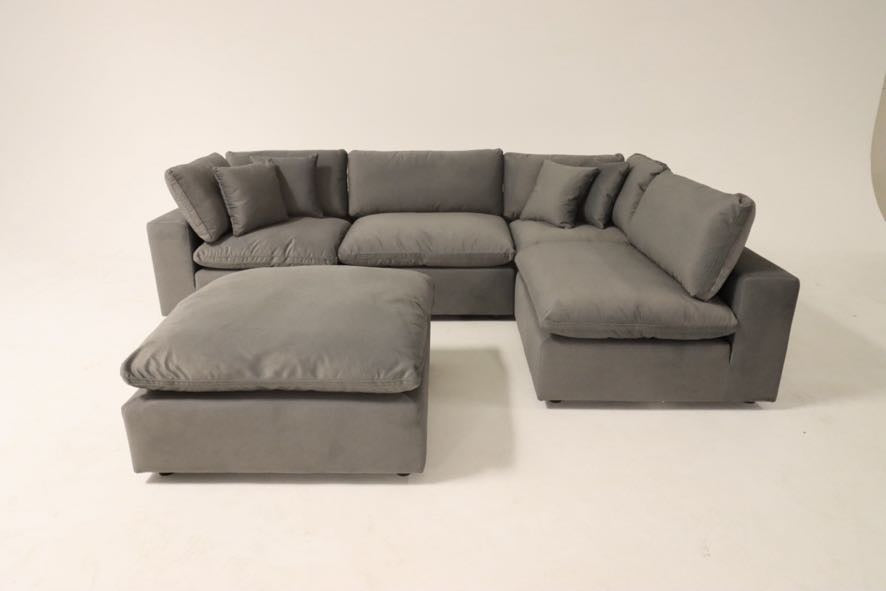 Dark Grey 5 Piece Cloud Couch