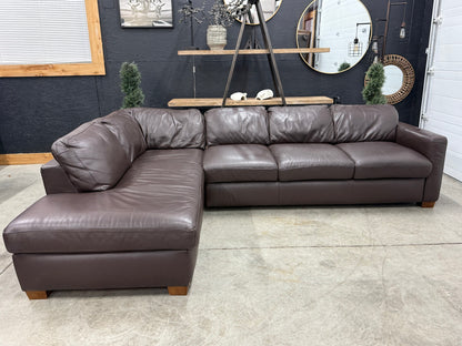 Natuzzi Genuine Leather Sectional