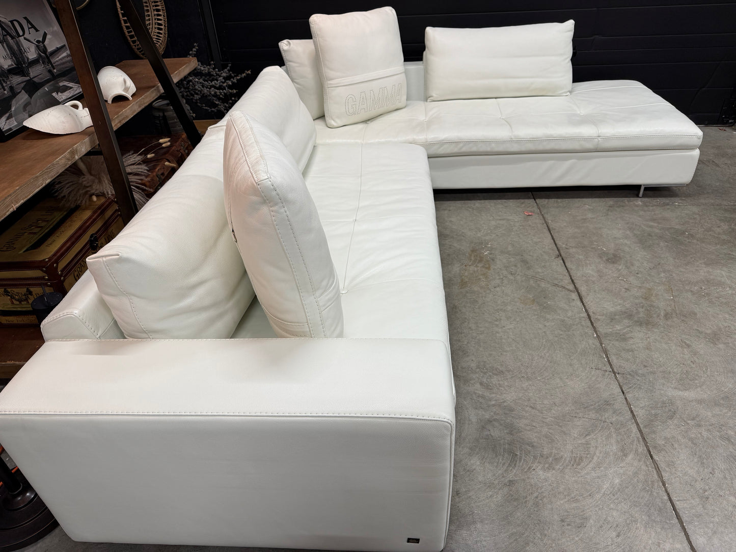 Gamma Arredamenti HighEnd Italian Full Grain Leather Sectional
