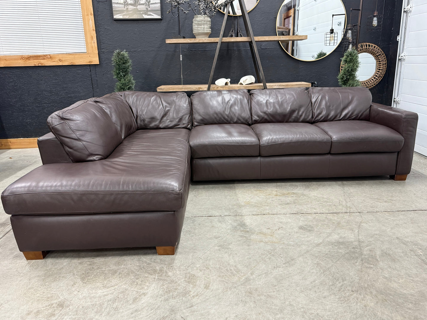 Natuzzi Genuine Leather Sectional