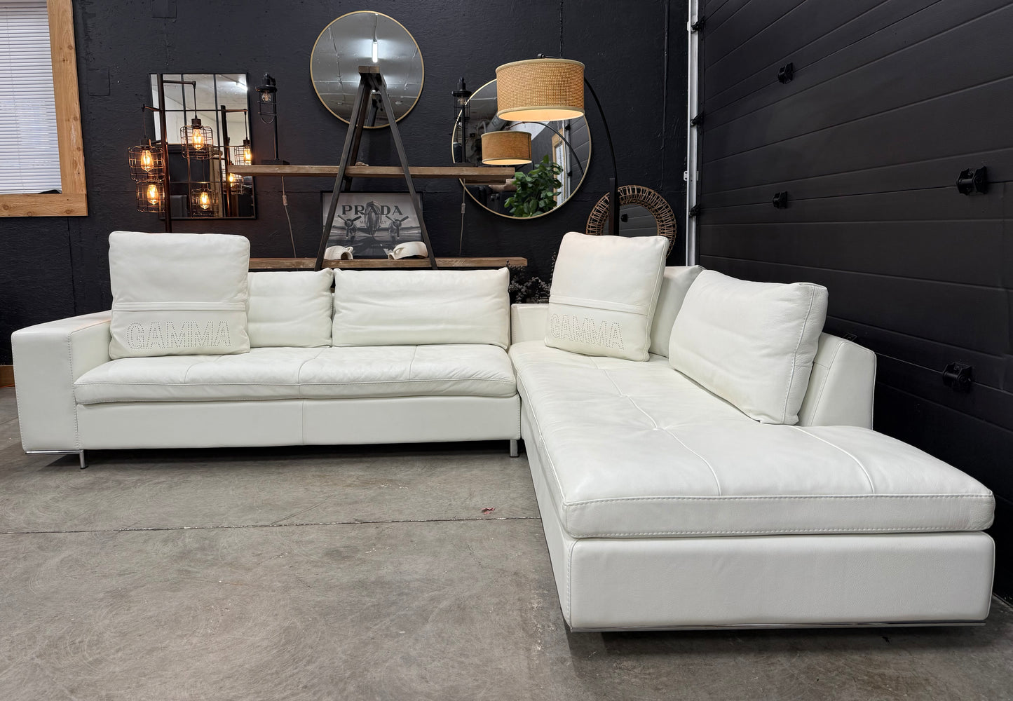 Gamma Arredamenti HighEnd Italian Full Grain Leather Sectional