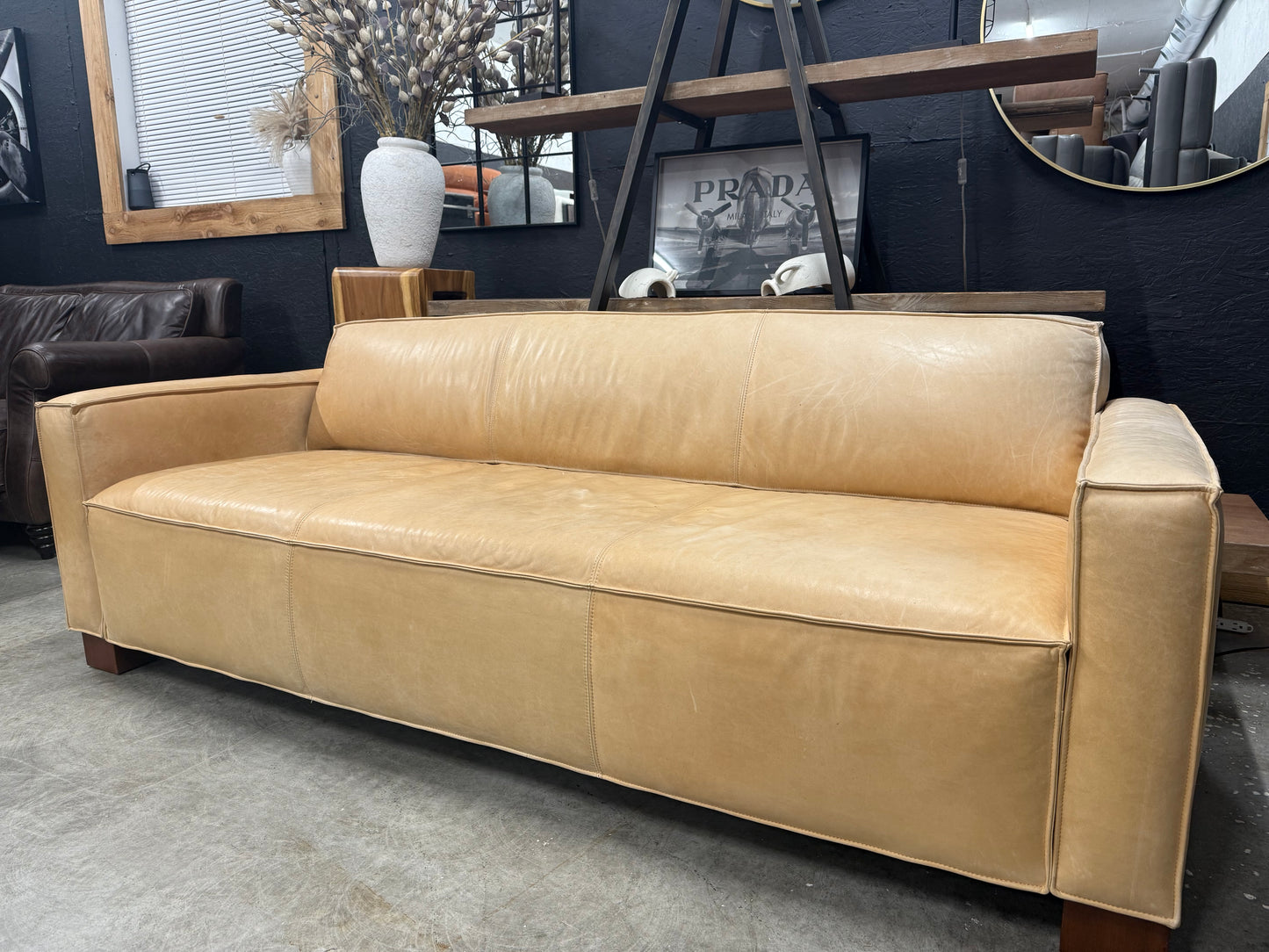 Gus 100%Genuine Leather Sofa