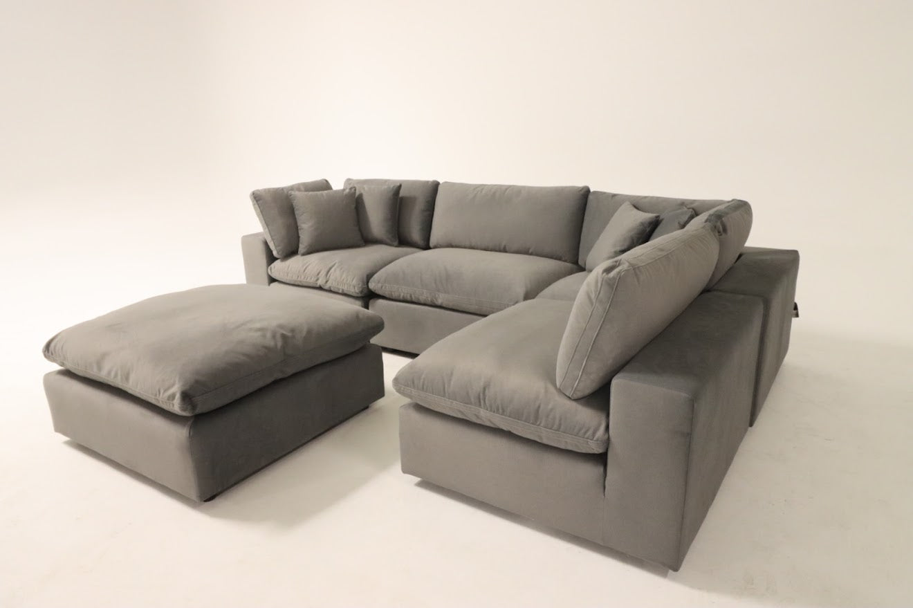 Dark Grey 5 Piece Cloud Couch