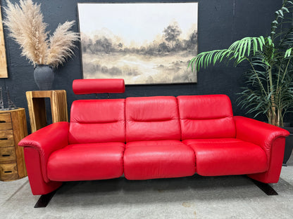 Stressless Ekornes Rocking Genuine Leather Sofa