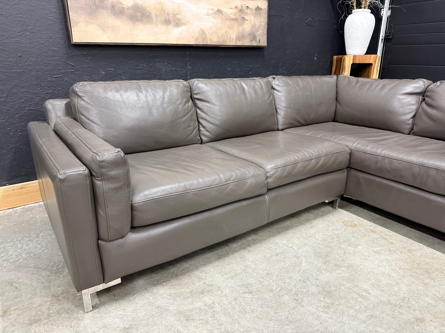 Scan Design Genuine Full Grain Leather Sectional