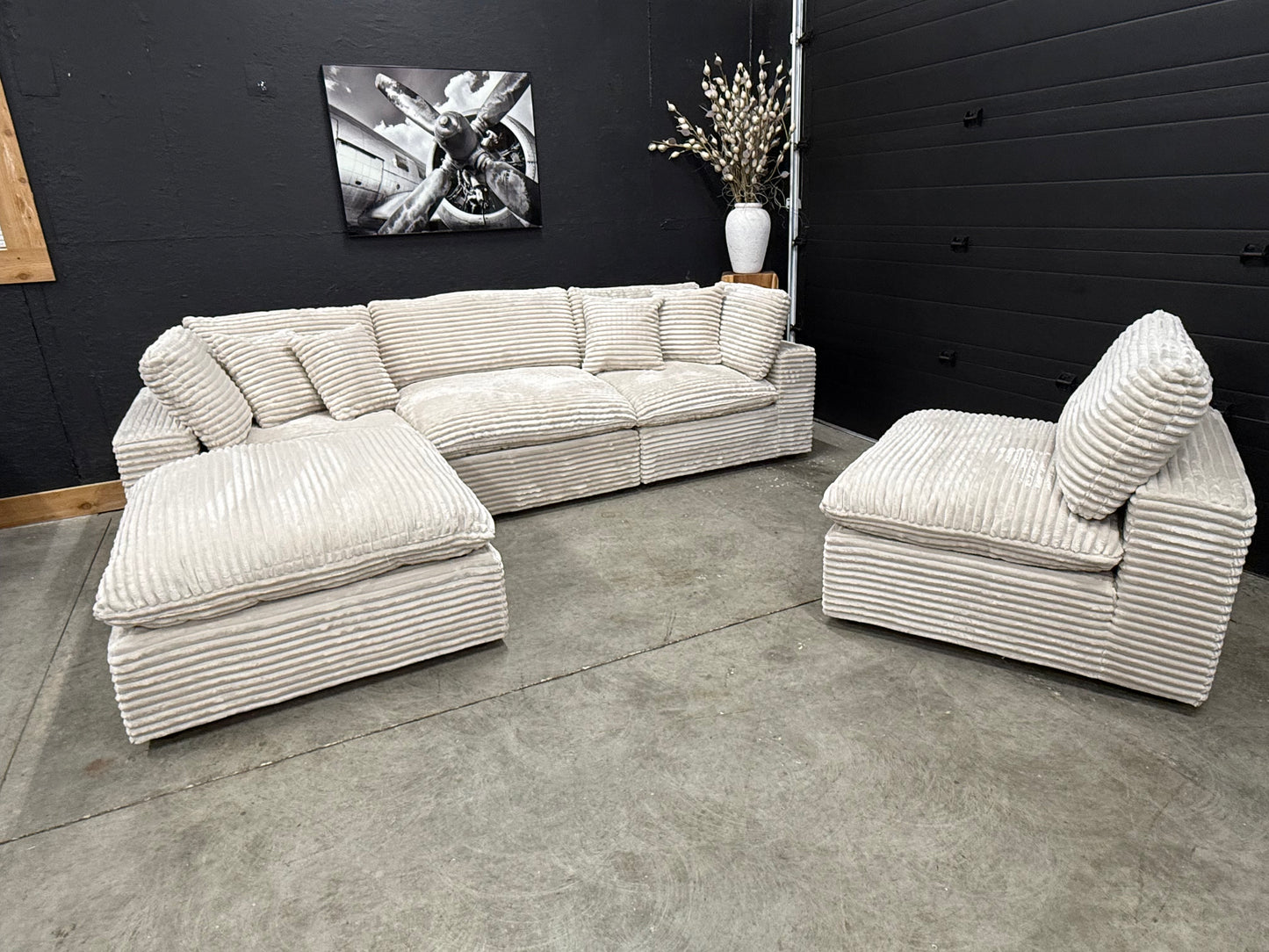 New Corduroy Sectional
