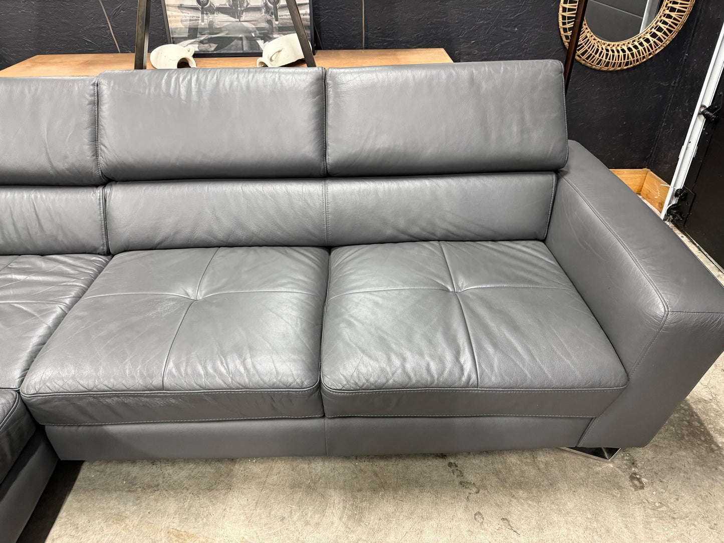 Scan Design Genuine Leather Sectional