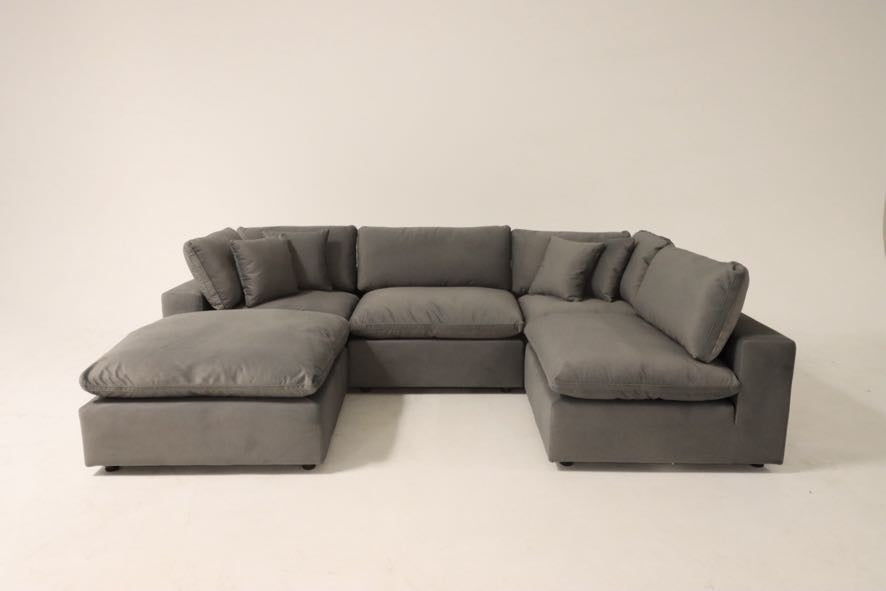 Dark Grey 5 Piece Cloud Couch