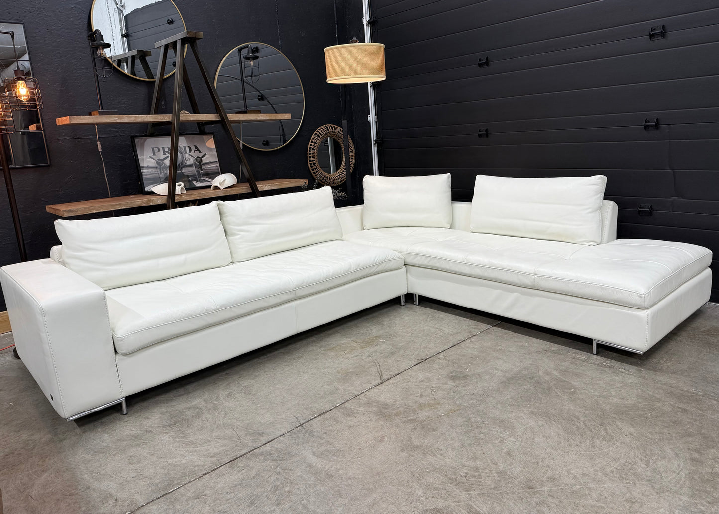 Gamma Arredamenti HighEnd Italian Full Grain Leather Sectional