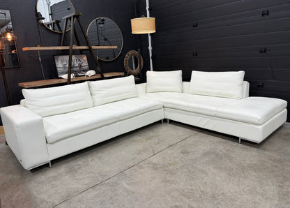 Gamma Arredamenti HighEnd Italian Full Grain Leather Sectional