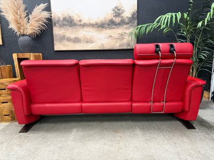 Stressless Ekornes Rocking Genuine Leather Sofa