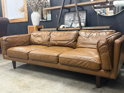 Article 100%Genuine Brown Leather Sofa