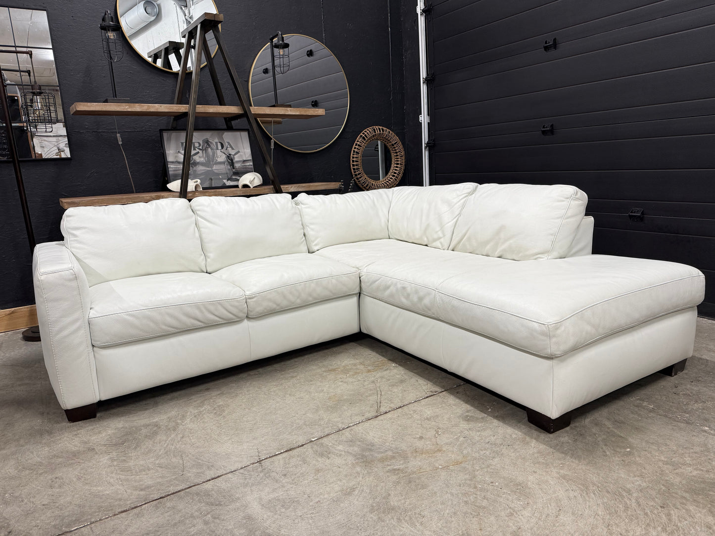 Natuzzi Genuine Grain Leather Sectional