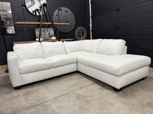 Natuzzi Genuine Grain Leather Sectional