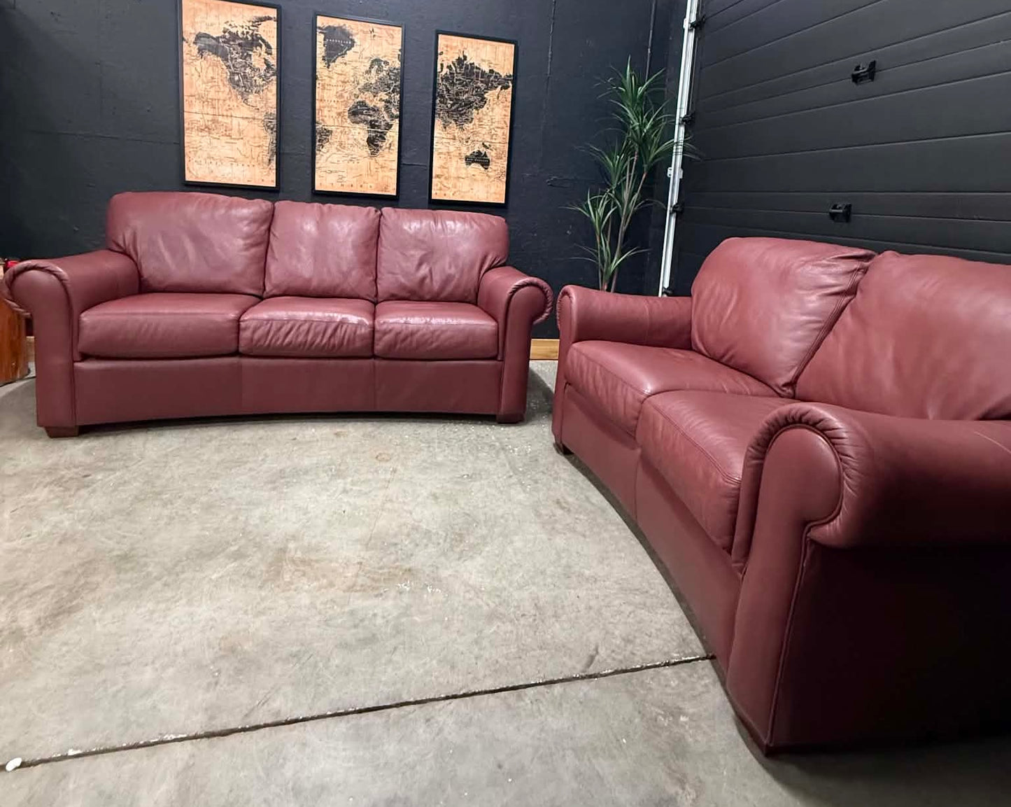 Sklar Peppler Canadian Genuine Leather Sofa Set 
Delivery Available