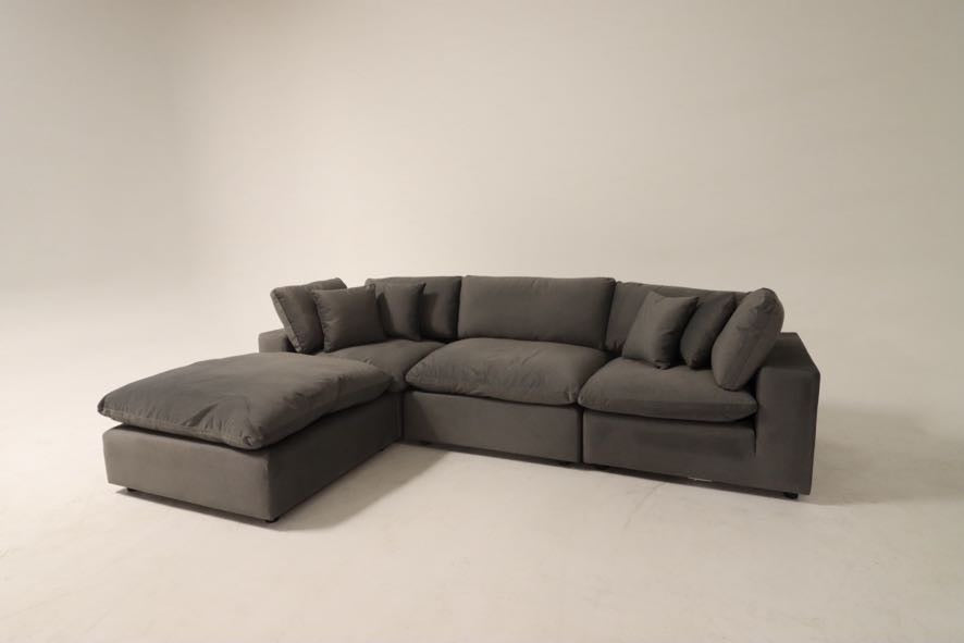 Dark Grey 5 Piece Cloud Couch