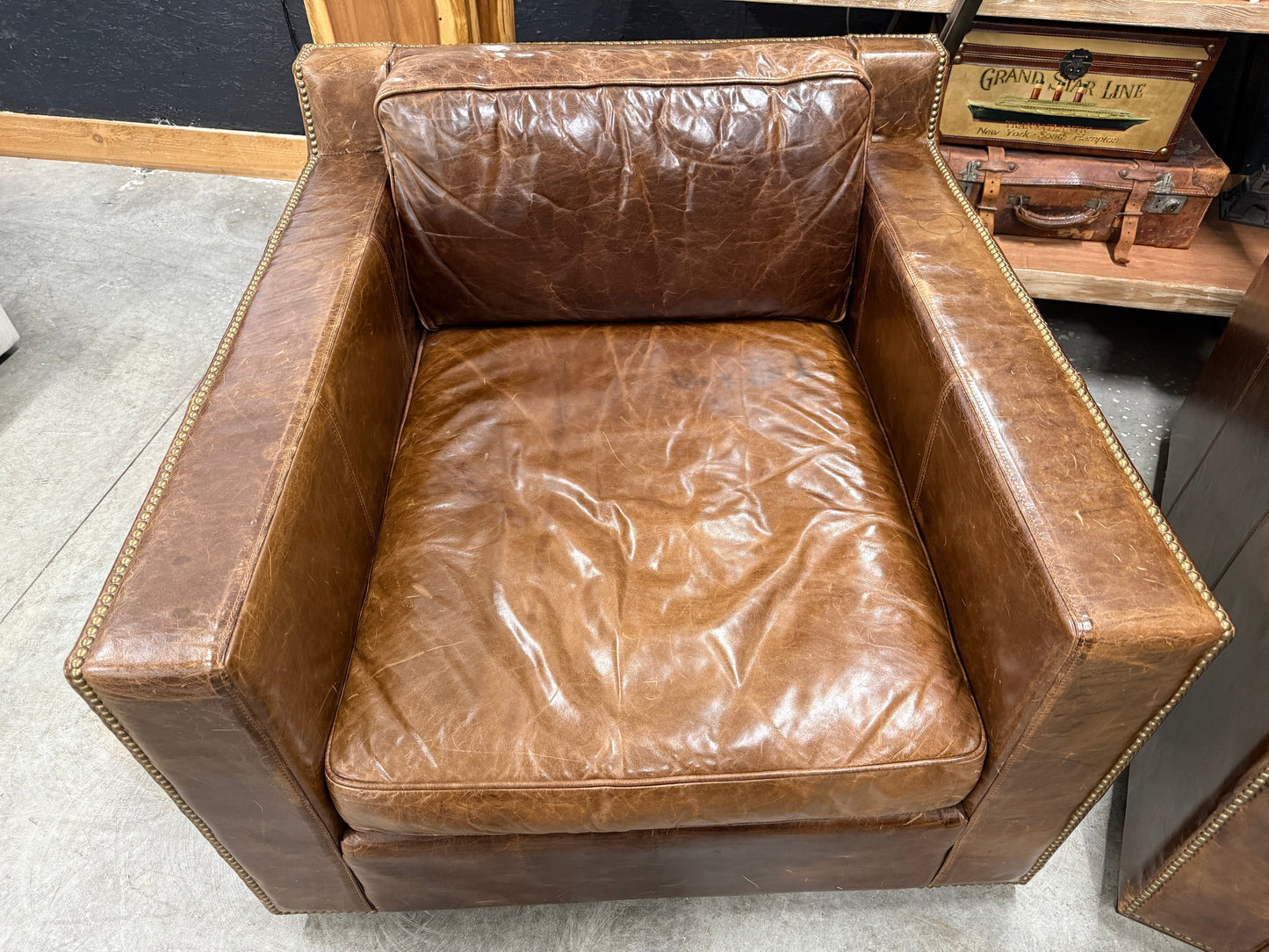 Restoration Hardware Distressed Leather Chairs