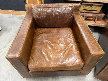 Restoration Hardware Distressed Leather Chairs