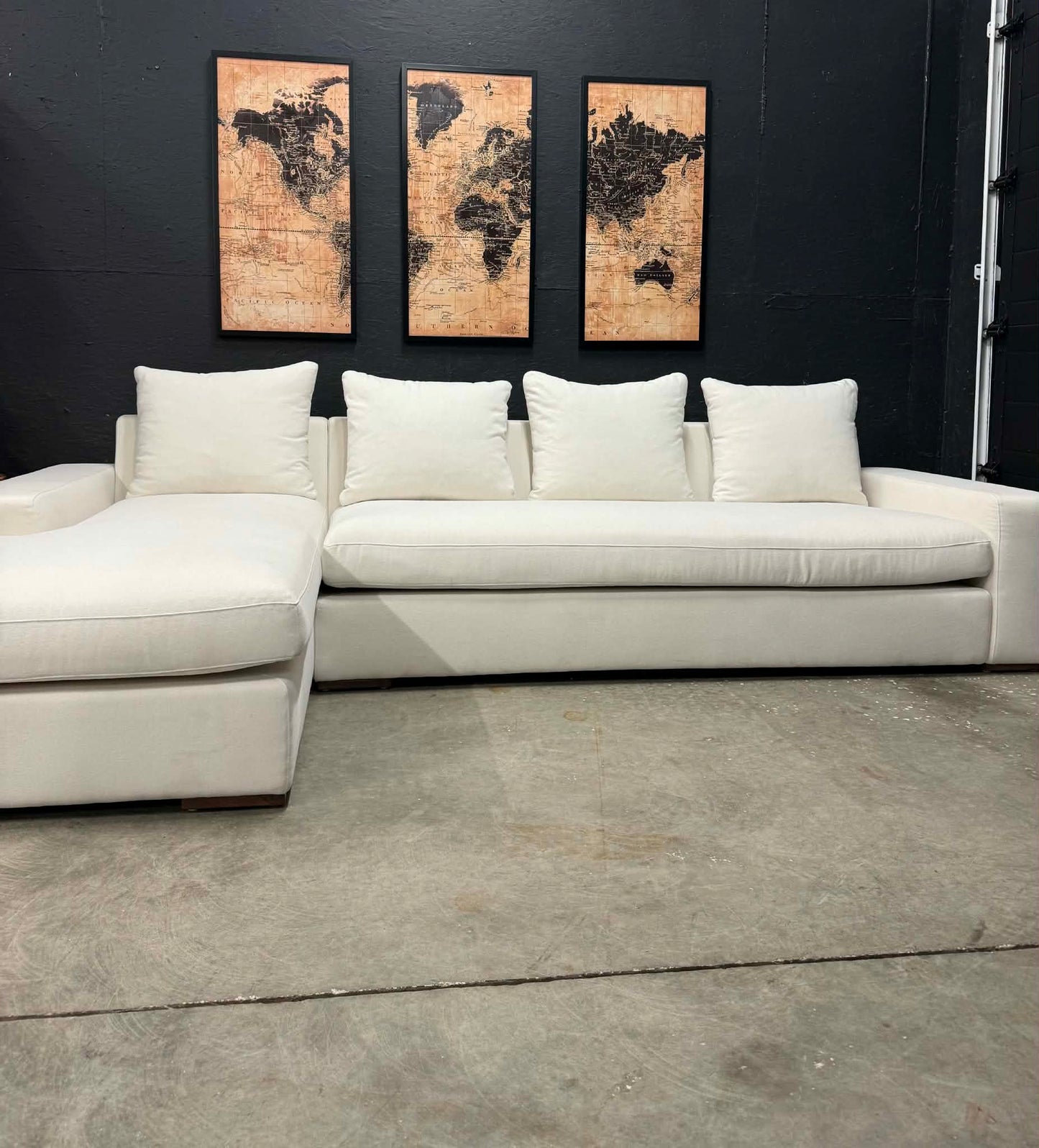 Moes Downfill Cream Sectional