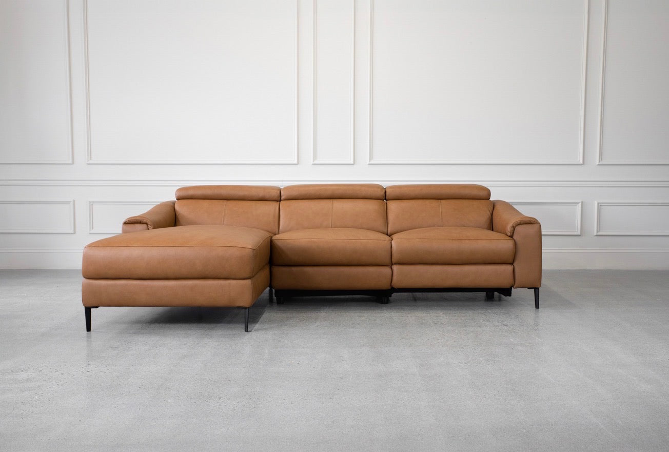 Scan Design Power Reclining Genuine Leather Sectional