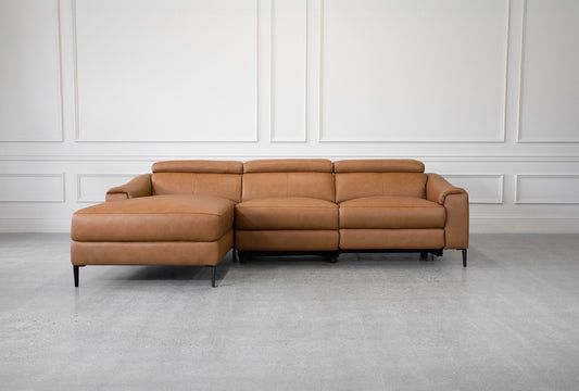 Scan Design Power Reclining Genuine Leather Sectional