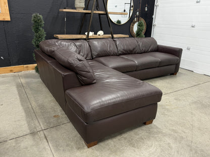 Natuzzi Genuine Leather Sectional