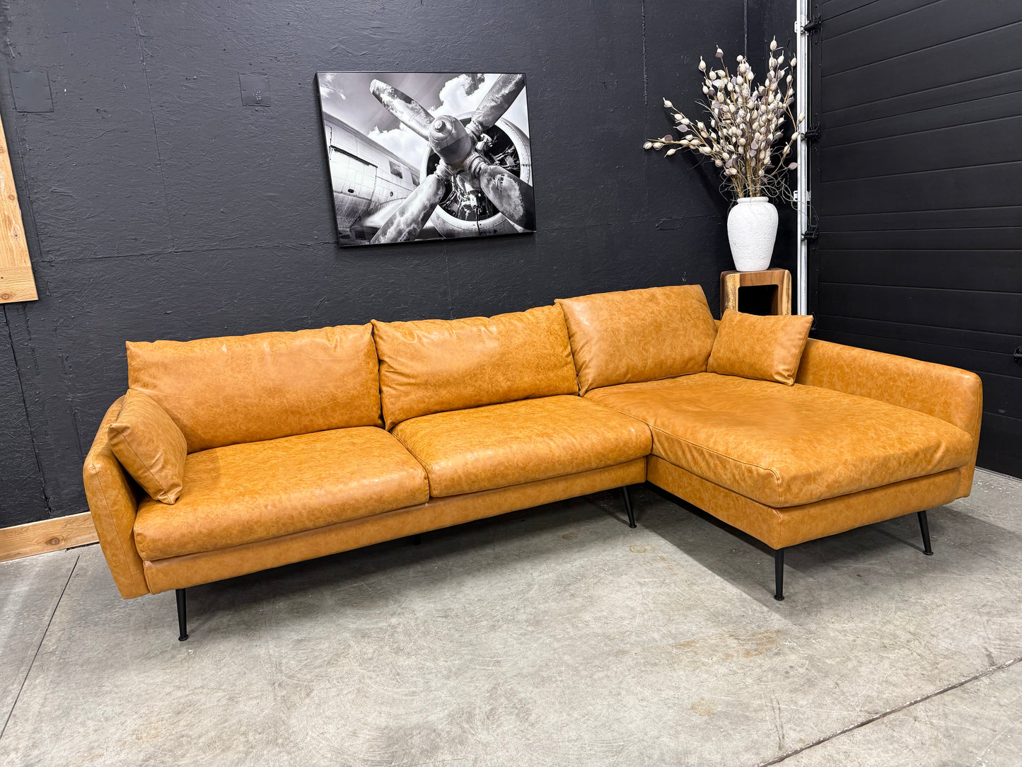 Albani Park Faux Leather Sectional