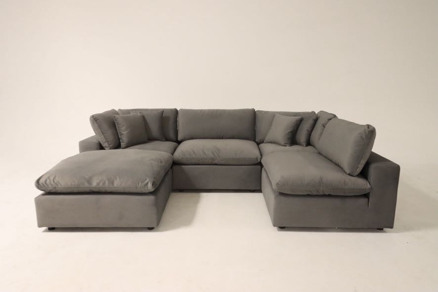 Dark Grey 5 Piece Cloud Couch