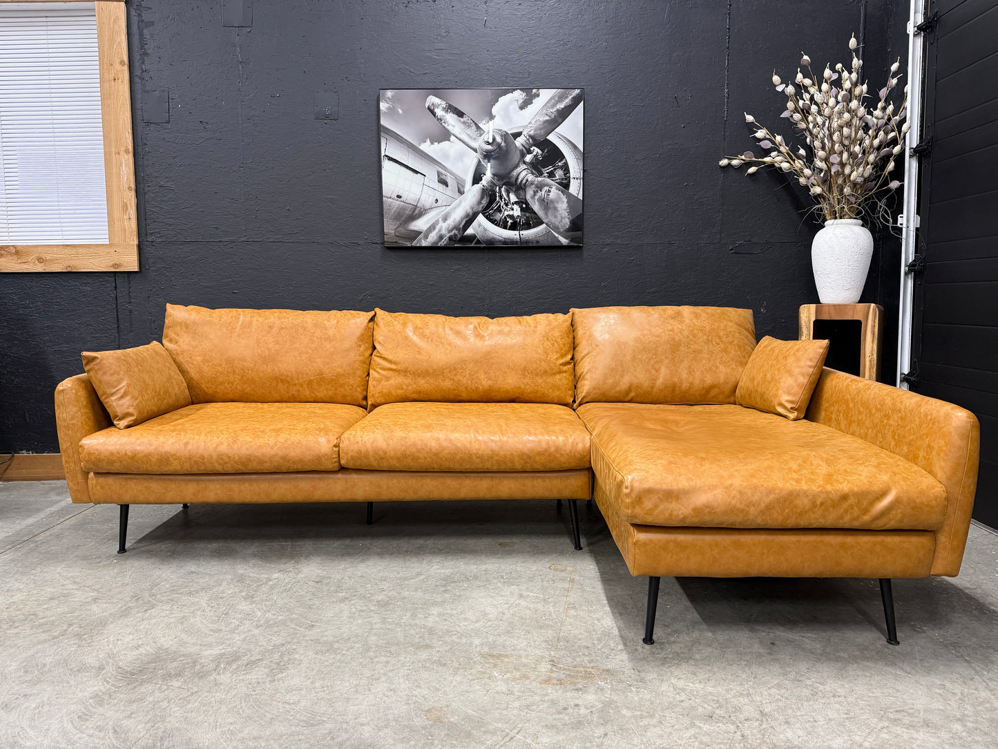 Albani Park Faux Leather Sectional