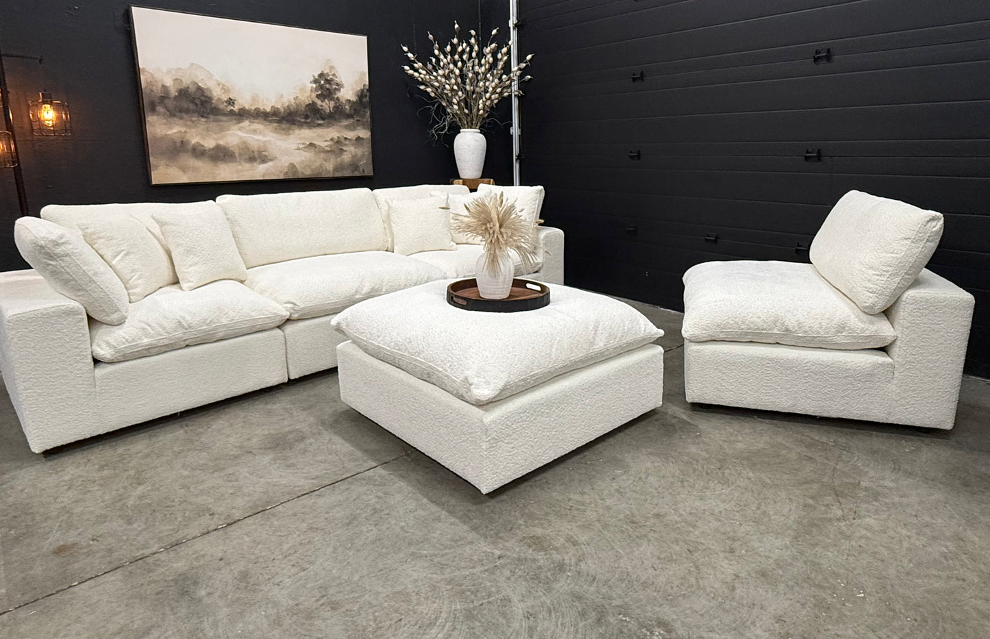 Boucle 5 Piece Cloud Couch