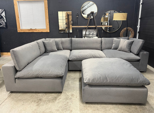 Dark Grey 5 Piece Cloud Couch