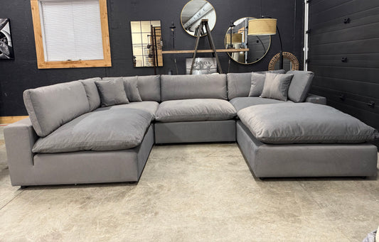 Dark Grey 5 Piece Cloud Couch