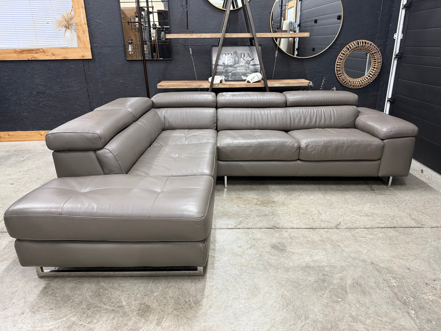 Scan Design Genuine Leather Sectional