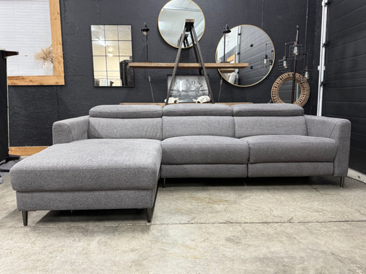 Power Reclining Grey Sectional
