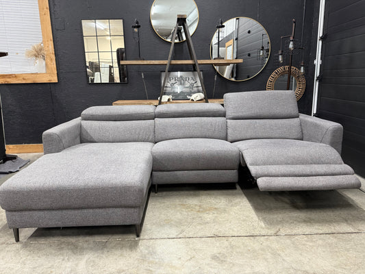Power Reclining Grey Sectional